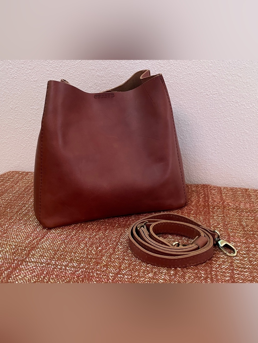 Portland Leather Butterfly Bucket Bag